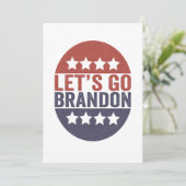 Lasst uns Brandon Funny Patriotic American Flag ge Dankeskarte (Stehend Vorderseite)