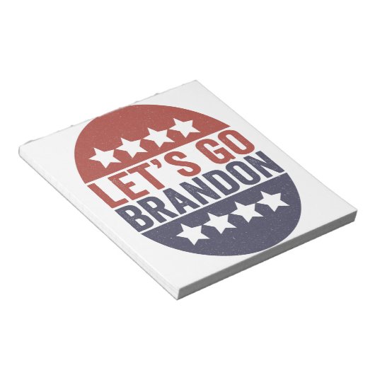 Lasst uns Brandon Funny Patriotic American Flag ge Notizblock (angewinkelt)