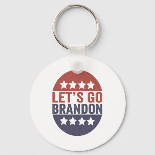 Lasst uns Brandon Funny Patriotic American Flag ge Schlüsselanhänger