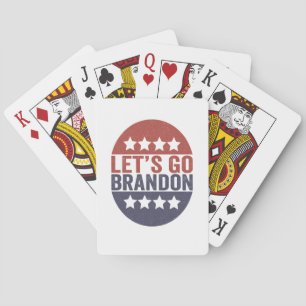 Lasst uns Brandon Funny Patriotic American Flag ge Spielkarten