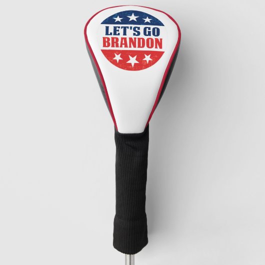 Lasst uns Brandon für Trump 2024 Golf Headcover (Vorderseite)