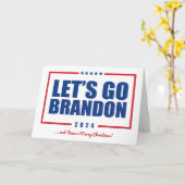 Lasst uns Brandon gehen und ein frohes Weihnachtsp Karte (Gelbe Blume)