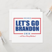 Lasst uns Brandon gehen und ein frohes Weihnachtsp Karte (Vorderseite/Rückseite Beispiel)