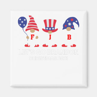 Lasst uns Brandon Gnome Frohe Weihnachten 2021 Magnet