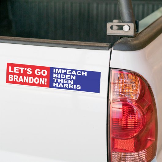 Lasst uns Brandon IMPEACH BIDEN DANN HARRIS gehen Autoaufkleber (Auf Lkw)