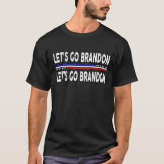Lasst uns Brandon in der US-Flagge gestört werden T-Shirt