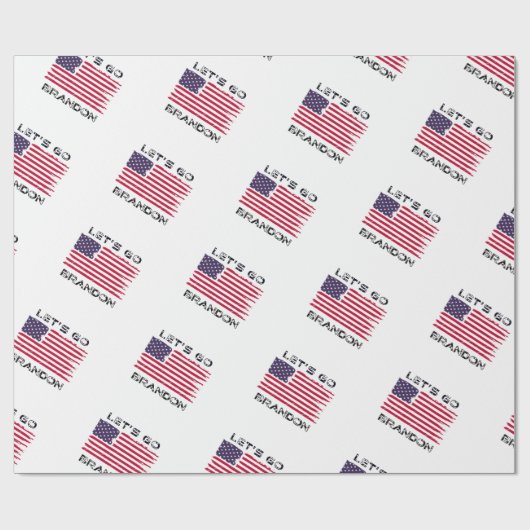 Lasst uns Brandon Joe Biden enttäuschte Flagge geh Geschenkpapier (Flach)