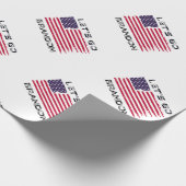 Lasst uns Brandon Joe Biden enttäuschte Flagge geh Geschenkpapier (Ecke)