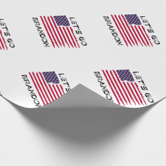 Lasst uns Brandon Joe Biden enttäuschte Flagge geh Geschenkpapier (Ecke)