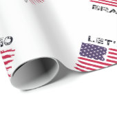 Lasst uns Brandon Joe Biden enttäuschte Flagge geh Geschenkpapier (Rolleneckpunkt)