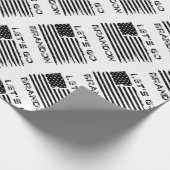 Lasst uns Brandon Joe Biden enttäuschte Flagge geh Geschenkpapier (Ecke)