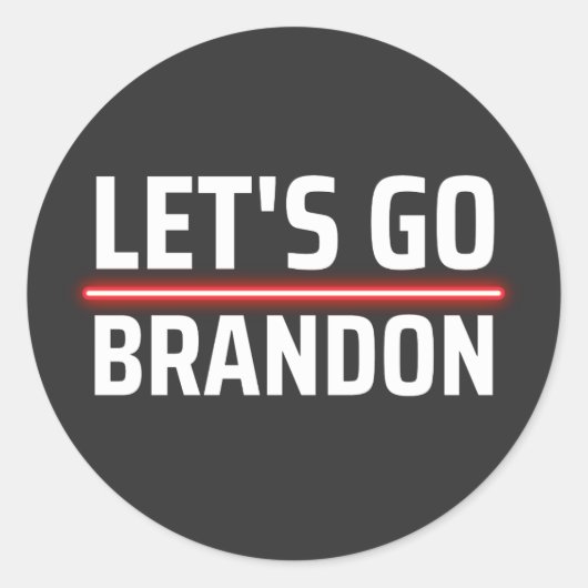 Lasst uns Brandon machen Runder Aufkleber (Vorderseite)