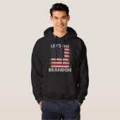 Lasst uns Brandon mit der US-Fahne Black Hoodie ge (Vorne ganz)