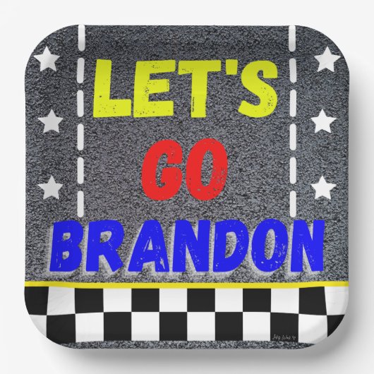 Lasst uns Brandon-Papierplatte machen Pappteller (Vorderseite)