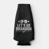 Lasst uns Brandon Patriotische Amerikanische Sonne Flaschenkühler (Vorderseite)