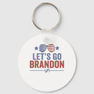 Lasst uns Brandon Patriotische Amerikanische Sonne Schlüsselanhänger