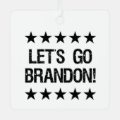 Lasst uns Brandon Schwarzen Grunge Text und schwar Ornament Aus Metall (Vorderseite)