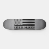 Lasst uns Brandon Stainless Steel Silver Metal Loo Skateboard (Horizontal)