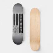 Lasst uns Brandon Stainless Steel Silver Metal Loo Skateboard (Vorderseite)