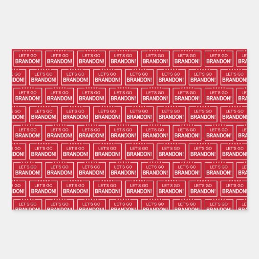 Lasst uns Brandon Trump 2024 Weihnachten feiern Geschenkpapier Set (Vorderseite 2)