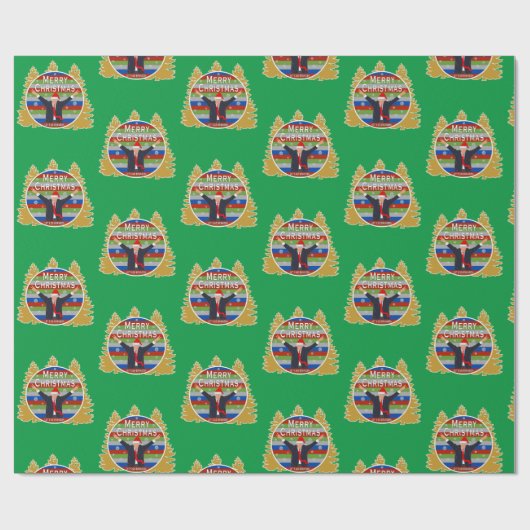 Lasst uns Brandon Weihnachten Trump Snowflake Holi Geschenkpapier (Flach)