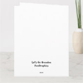 Lasst uns Brandon Weihnachten Trump Snowflake Holi Karte (Rückseite)