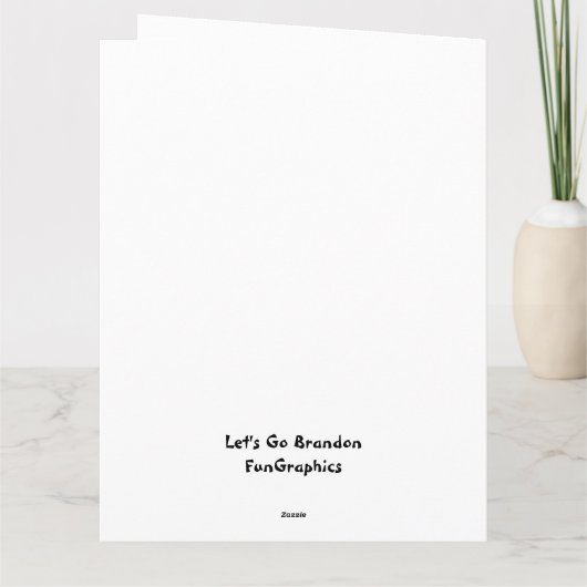 Lasst uns Brandon Weihnachten Trump Snowflake Holi Karte (Rückseite)