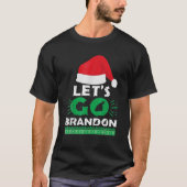 Lasst uns Branson Christmas 2021 Weihnachtsmannmüt T-Shirt (Vorderseite)