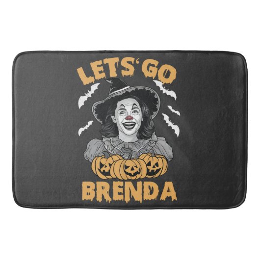 Lasst uns Brenda Spooky Halloween Kamala Harris ge Badematte (Vorderseite)