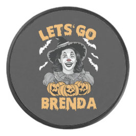 Lasst uns Brenda Spooky Halloween Kamala Harris ge Eishockey Puck