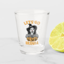 Lasst uns Brenda Spooky Halloween Kamala Harris ge Schnapsglas