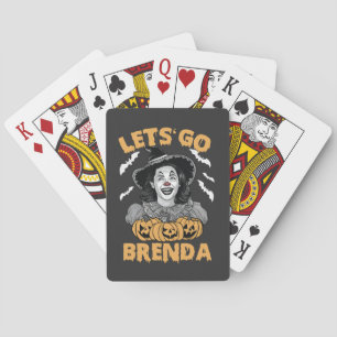 Lasst uns Brenda Spooky Halloween Kamala Harris ge Spielkarten