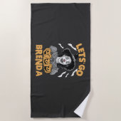 Lasst uns Brenda Spooky Halloween Kamala Harris ge Strandtuch (Vorderseite)