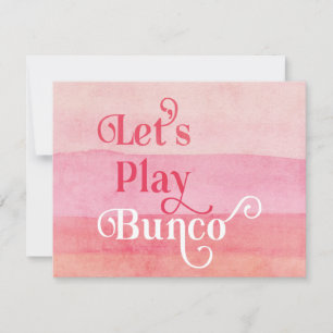 Lasst uns Bunco Pink Modern spielen Einladung