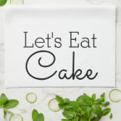Lasst uns Cake Script essen Geschirrtuch (Gefaltet)
