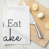Lasst uns Cake Script essen Geschirrtuch (Viertel Falte)