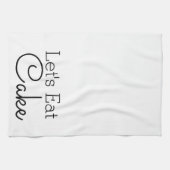 Lasst uns Cake Script essen Geschirrtuch (Horizontal)