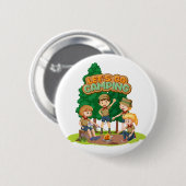 Lasst uns campen button (Vorne & Hinten)