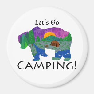 Lasst uns campen magnet