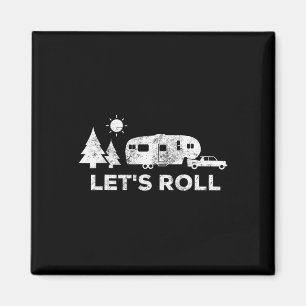 Lasst uns Camping T-Shirt 5th Wheel Camper Rv Urla Magnet