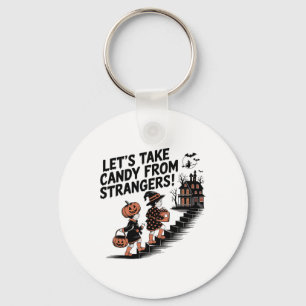 Lasst uns Candy aus Strangers-Kostümen nehmen Schlüsselanhänger