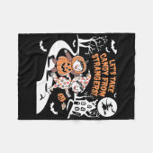 Lasst uns Candy von Strangers Funny Halloween 1 ne Fleecedecke (Vorderseite (Horizontal))