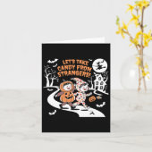 Lasst uns Candy von Strangers Funny Halloween 1 ne Karte (Gelbe Blume)