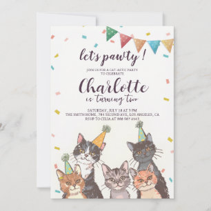 Lasst uns Cats Geburtstag feiern Einladung