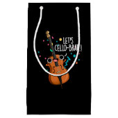 Lasst uns Cello-brate Funny Cello Pun Dark BG Kleine Geschenktüte (Vorderseite)