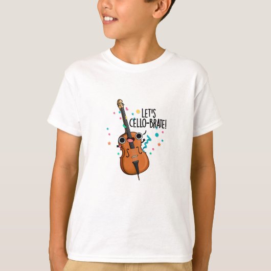 Lasst uns Cello-Bürste lustig Celeberating Cello P T-Shirt (Vorderseite)