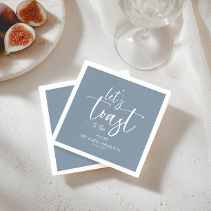 Lasst uns Chic Calligraphy Verlobungsfeier anstoße Serviette