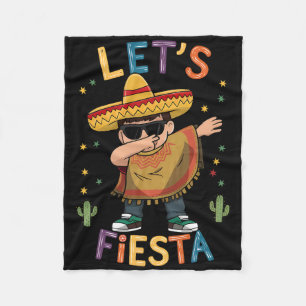 Lasst uns Cinco De Mayo Dabbing Mexikanischer Ponc Fleecedecke