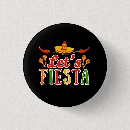 Lasst uns Cinco de Mayo feiern Button (Vorderseite)