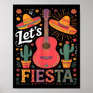 Lasst uns cinco de mayo Fiesta Squad mexikanisch m Poster